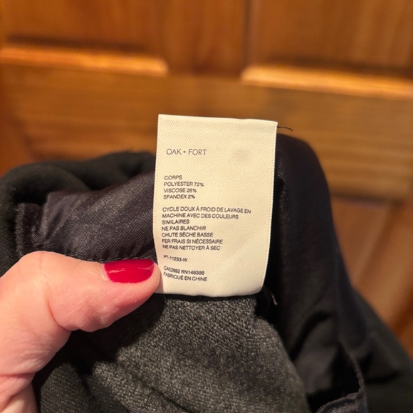 Oak + Fort Women's Wide Leg Trouser in Black Size 6 - Picture 6 of 6